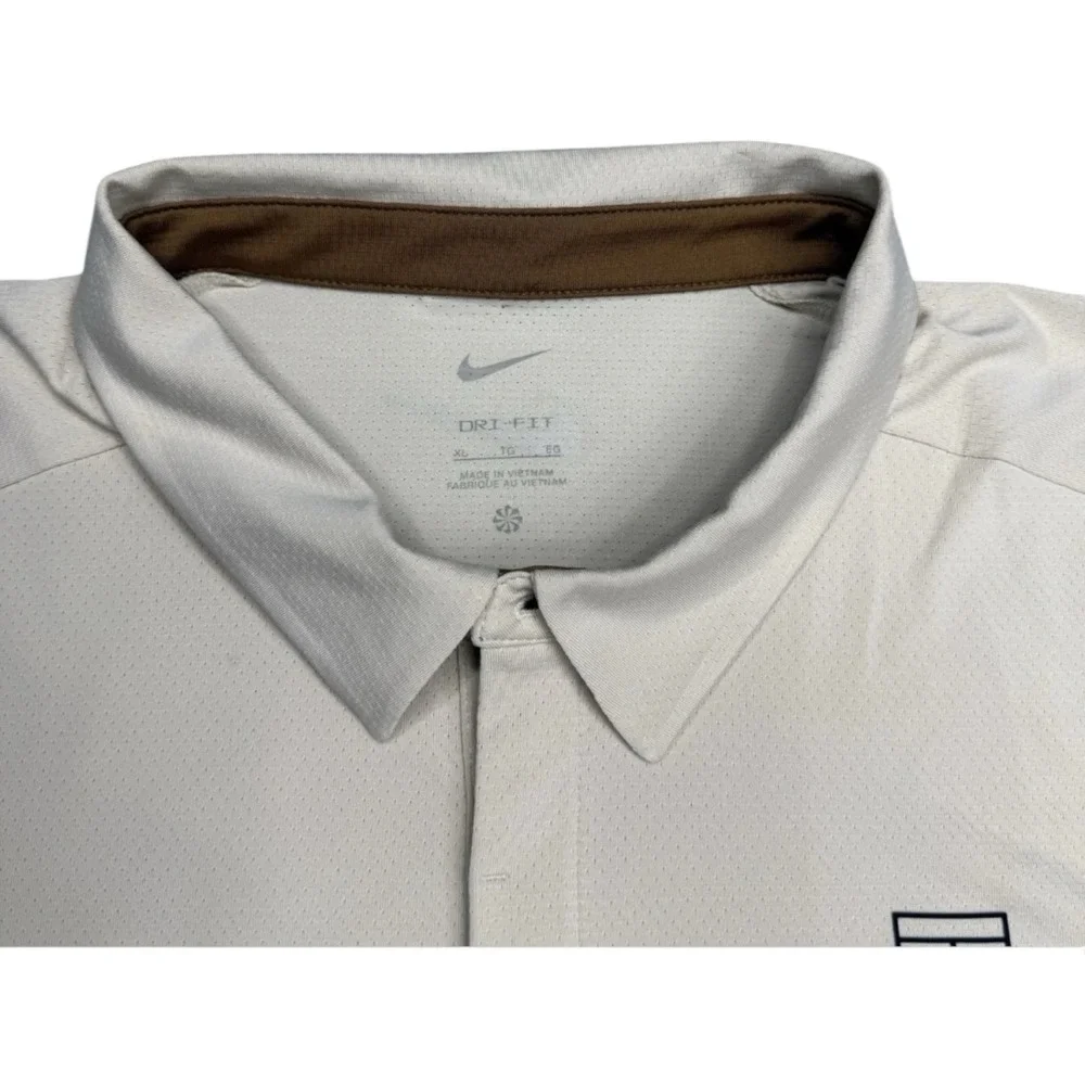 Nike Court Shirt Mens XL Tan Beige Dri-Fit Advantage Tennis Polo FZ6909-126